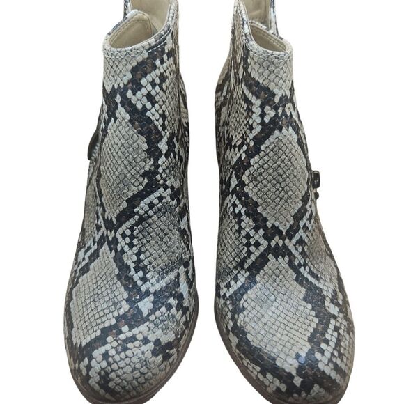 Michael Shannon Boots Size 5.5 Ankle Side Zip Leather Snake - Picture 4 of 4